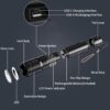 Rechargeable 50,000 lumen flashlight, long range, ultra-bright USB-C LED, long battery life, 5 modes, powerful zoomable flashlights, for emergencies, hiking and camping.