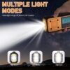 Emergency Radio Flashlight 4000mAh Hand Crank Portable AM/FM Radio for Camping Outdoor Emergencies Orange